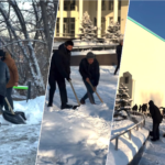 Снежный субботник: Коллектив Нур-Мубарак мобилизовался на уборку